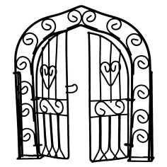 Black gate 13.5x2x15.5 cm h