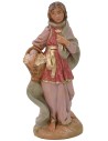 Woman with basket of flowers 12 cm Fontanini
