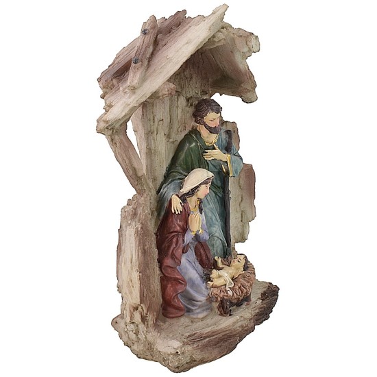 Nativity with trunk in resin cm 12x7x20 h crib