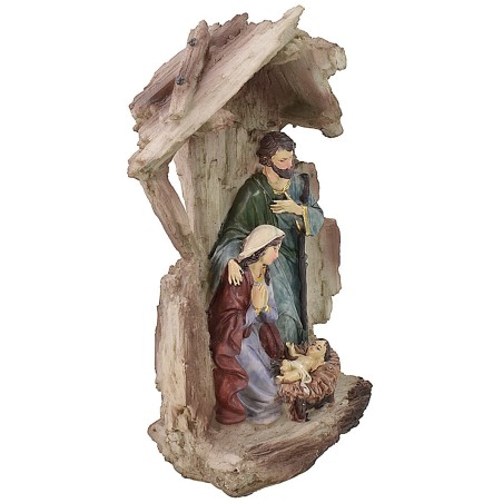 Nativity with trunk in resin cm 12x7x20 h crib