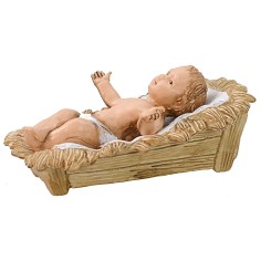 Gesù bambino in culla per statue da 10 cm Landi Moranduzzo 2