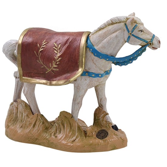 Cavallo bianco serie 19 cm Fontanini Mondo Presepi