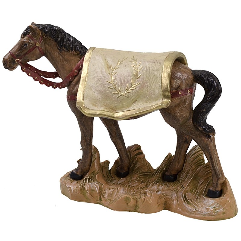 Cavallo nero serie 19 cm Fontanini Mondo Presepi