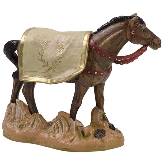 Caballo negro serie 19 cm Fontanini Mundo Pesebres
