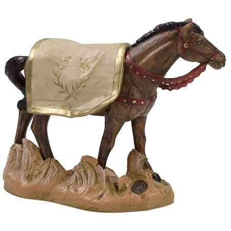 Cavallo nero serie 19 cm Fontanini Mondo Presepi