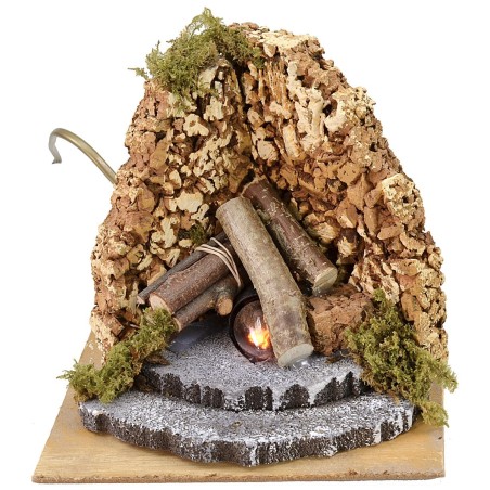 Fuoco per presepe funzionante cm 16x14,5x14 h Mondo Presepi