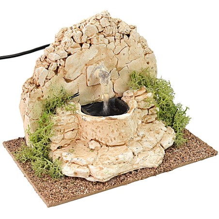 Fuente de piedra para belén de 16x12x12,5 cm h Mondo Presepi