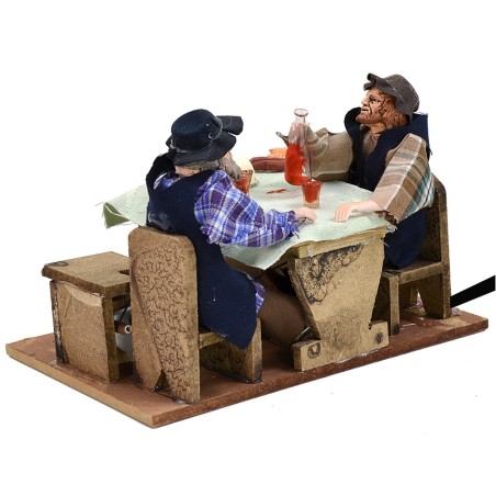 Dos bebedores en la mesa serie 12 cm doble movimiento