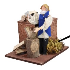 Boscaiolo in movimento cm 12 Mondo Presepi