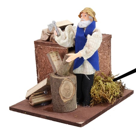 Boscaiolo in movimento cm 12 Mondo Presepi