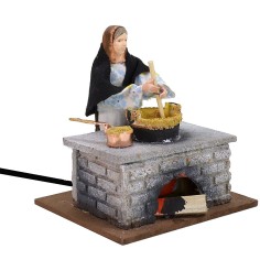 Polentaia in movimento cm 12 Mondo Presepi 2