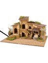 Grupo de casas con pozo iluminadas por corriente de 47x32x24,5