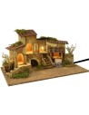 Grupo de casas con pozo iluminadas por corriente de 47x32x24,5