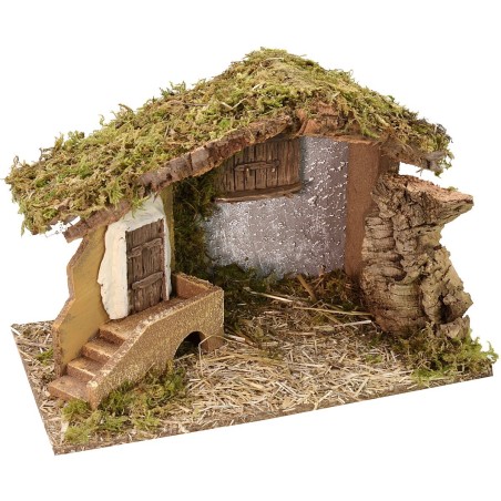 Hut with window and staircase 40x23x25.6 cm h