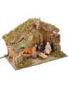 Hut with barn cm 39.5x22.7x25 h with light complete with