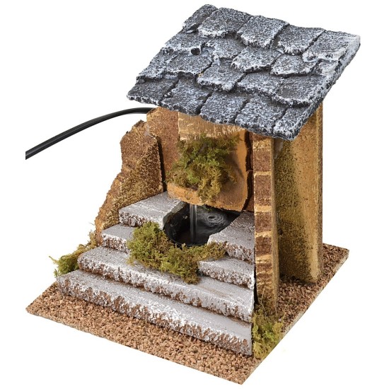 Fuente funcional a corriente con escalera de 15x15x15 cm h