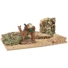 Ambiente desertico con cammello cm 15x10x6 h Mondo Presepi 2