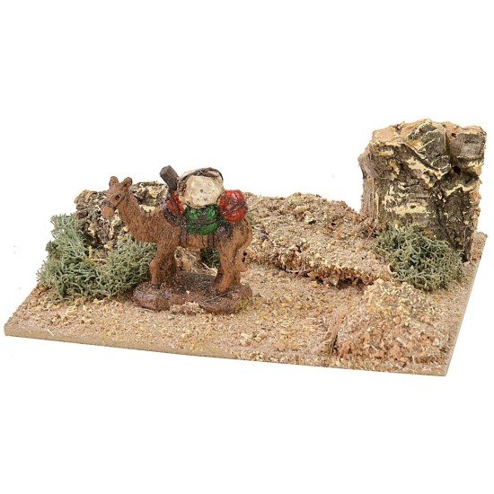 Desert environment with camel cm 15x10x6 h