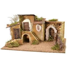 Borgo con arco cm 47x32x24 h Mundo Pesebres 2