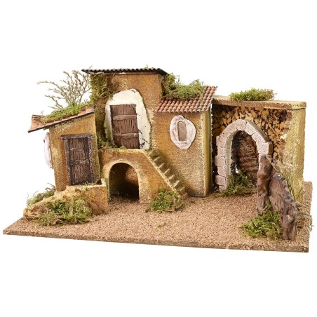Borgo con arco cm 47x32x24 h Mondo Presepi