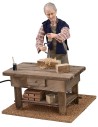 Falegname popolare che trapana in movimento 30 cm Mondo Presepi