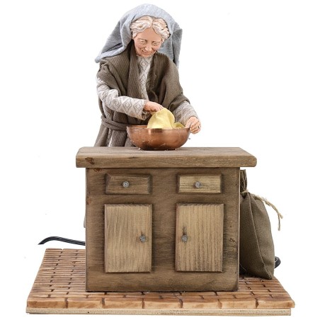 Mujer palestina que amasa en movimiento 30 cm Mundo Belenes