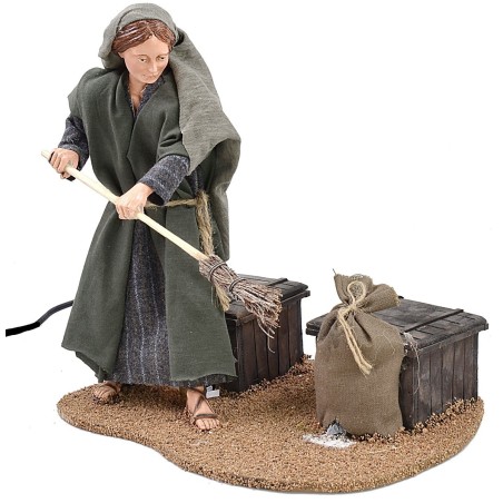 30 cm Palestinian woman chasing away mice with double movement