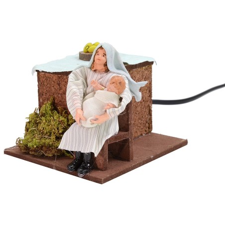 Donna araba serie 12 cm che ninna il bambino in movimento Mondo