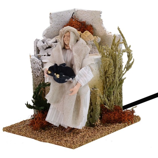 Mendicante arabo in movimento cm 12 Mondo Presepi