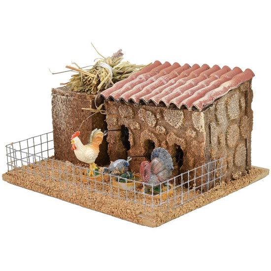 Gallinaceous with 3 movements for statues 10 cm