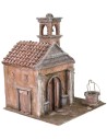 Church with well and bell tower cm 29x29x37 h for statues of 10