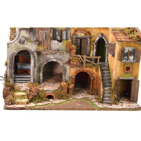 Neapolitan hamlet in 18th century style illuminated with