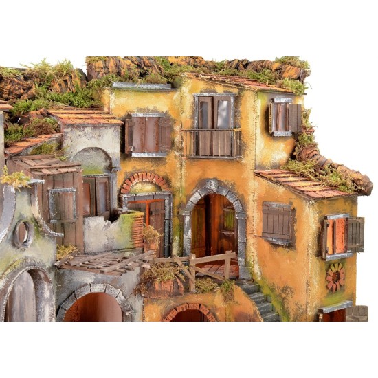 Borgo napoletano stile 700' illuminato con forno funzionante cm