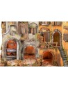 Neapolitan hamlet in 18th century style illuminated with