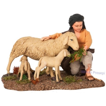 Child with sheep and lambs STV30 / 64