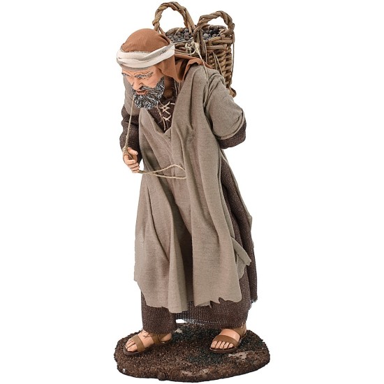 Orientale con cesto a spalle 30 cm Mondo Presepi