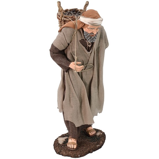 Orientale con cesto a spalle 30 cm Mondo Presepi