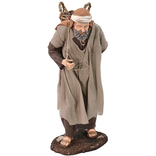 Orientale con cesto a spalle 30 cm Mondo Presepi