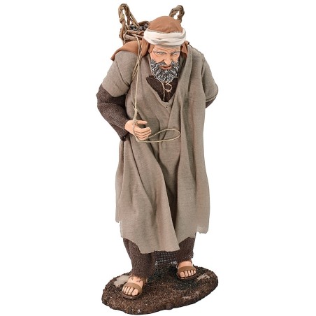 Orientale con cesto a spalle 30 cm Mondo Presepi