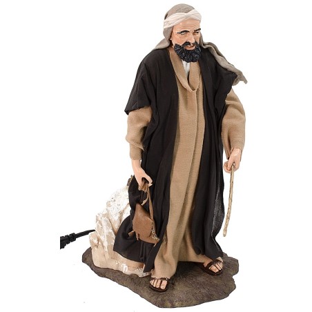 Pastor oriental con doble movimiento 30 cm Mundo Pesebres