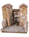 Borgo con callejón en efecto perspectivo cm 31,5x39x31 h Mundo