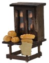 Aparador de madera con pan cm 6x6x10 h Mondo Presepi