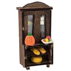 Alacena de madera con comida cm 5,5x3x11,5 h Mundo Pesebres