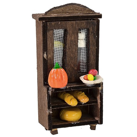 Wooden sideboard with food cm 5,5x3x11,5 h