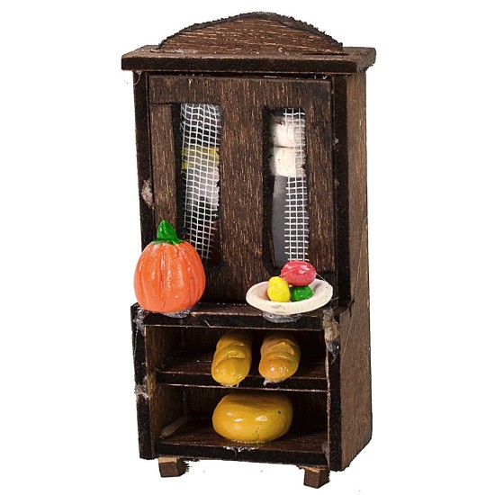 Wooden sideboard with food cm 5,5x3x11,5 h