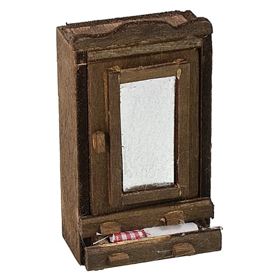 Set armadio con specchio e comodino per statue da 8-10 cm Mondo