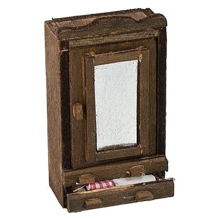 Conjunto de armario con espejo y mesita de noche para estatuas de 8-10 cm Mundo