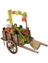 Carrito con frutas y verduras cm 9,2x3,8x4,4 h Mondo Presepi