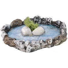 Laghetto con resina effetto acqua cm 13x12x2 h Mondo Presepi 2