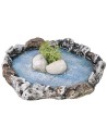 Estanque pequeño con resina efecto agua cm 13x12x2 h Mundo Pesebres